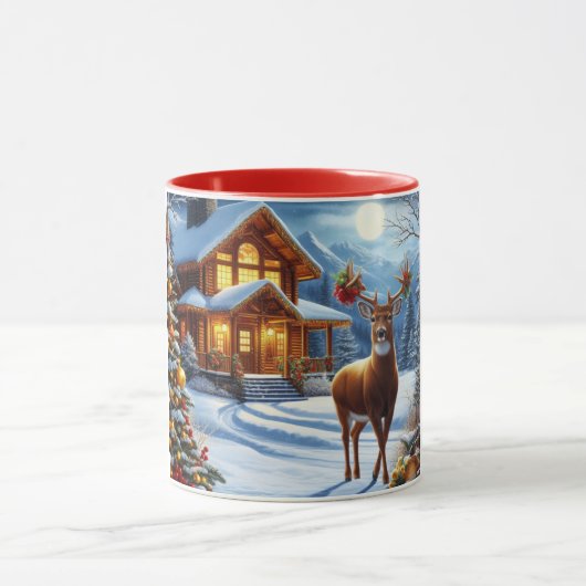 Mug Noël/Hiver Deer Lodge (Centre)