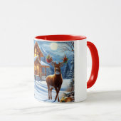 Mug Noël/Hiver Deer Lodge (Devant droit)