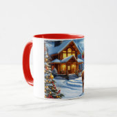 Mug Noël/Hiver Deer Lodge (Devant gauche)