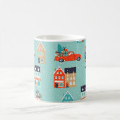 Mug Noël Hiver Maisons Rouge (Centre)