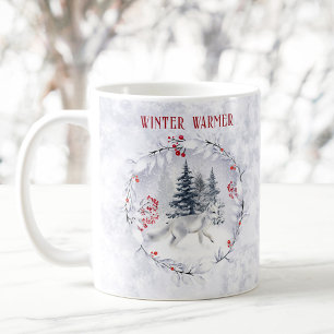 Mug Noël hiver neige Arctic Fox Nom