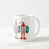 Mug Noël HO HO HO elf, cadeaux de Noël elfe (Devant droit)