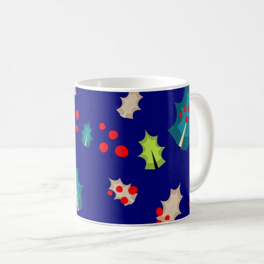 Mug Noël Holly et Berries (Devant droit)