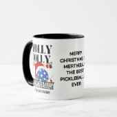Mug Noël HOLLY JOLLY PICKLEBALLY (Devant gauche)