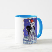 Mug Noël Husky (Devant droit)