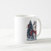 Mug Noël Husky Chien magique Noël Noël Esprit de Noël (Devant droit)