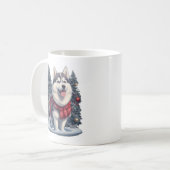 Mug Noël Husky Chien magique Noël Noël Esprit de Noël (Devant gauche)