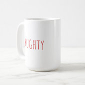 Mug Noël inspiré par Naughty Rae Dunn (Devant gauche)