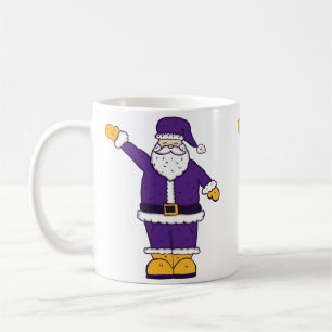 Mug noël jaune pourpre santa claus
