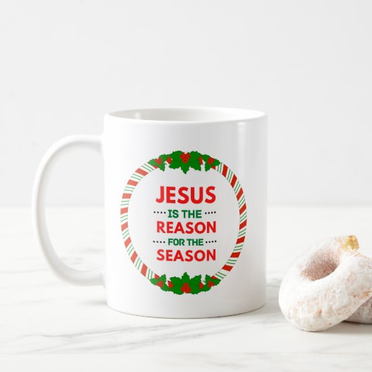 Mug Noël Jésus est la raison de la saison (Avec donut)