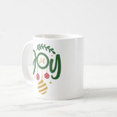 Mug Noël Joie Ornament Monogramme (Devant gauche)