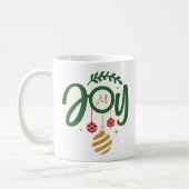 Mug Noël Joie Ornament Monogramme (Gauche)