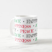 Mug Noël Joie Paix Bonheur (Devant gauche)