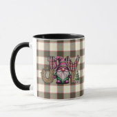Mug Noël Joy Nordic Gnome Plaid Girly (Gauche)