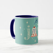Mug Noël Joyeux et fête de l'ornement (Devant gauche)