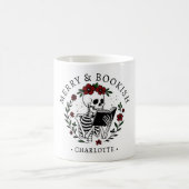 Mug Noël Joyeux et Squelette de Lecture Drôle (Centre)