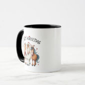Mug Noël Joyeux Horsemas Cheval de Noël (Devant gauche)
