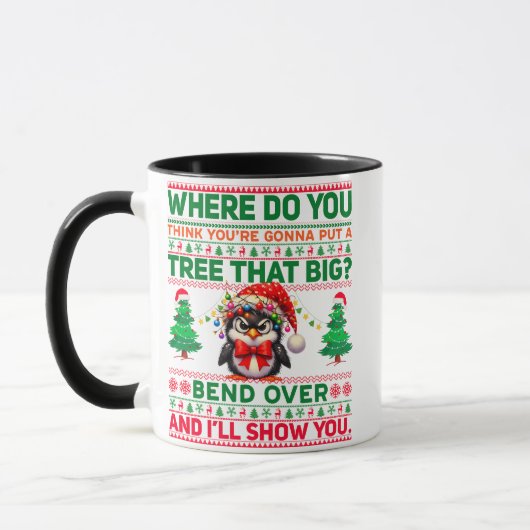 Mug Noël Joyeux Noël Pour Pingouin Cadeau (Gauche)
