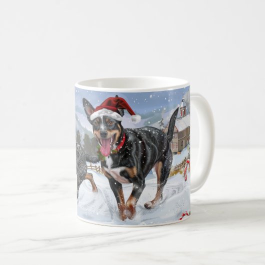 Mug Noël Kelpie australien (Devant droit)