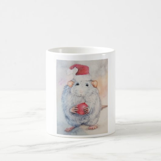 Mug Noël, la belle Muis à arbre de Noël rouge (Centre)