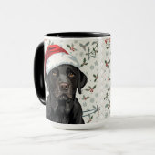 Mug Noël labrador noir (Devant gauche)