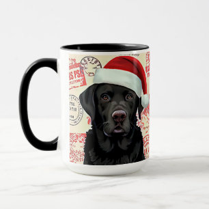 Mug Noël labrador noir