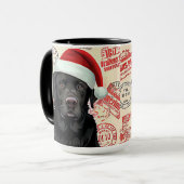 Mug Noël labrador noir (Devant gauche)