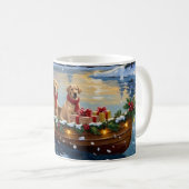 Mug Noël Labrador Retriever Bateau Fêtes (Devant droit)
