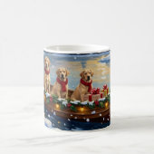 Mug Noël Labrador Retriever Bateau Fêtes (Centre)
