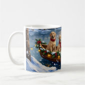 Mug Noël Labrador Retriever Bateau Fêtes (Gauche)