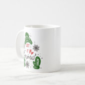 Mug Noël Laisser Neige Rouge Vert Musique (Devant gauche)