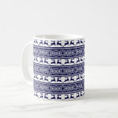 Mug Noël, le bleu et le blanc scandinave (Devant gauche)