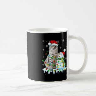 Mug Noël Light Snowman égyptien Mau Cat Pet Lover