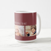 Mug Noël Lucky Me Meilleure papa Photos Customisées (Devant droit)