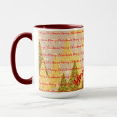 Mug Noël Luxe Arbres de Noël Festifs (Gauche)