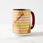 Mug Noël Luxe Arbres de Noël Festifs (Devant droit)