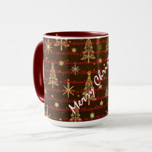 Mug Noël Luxe Arbres de Noël Festifs