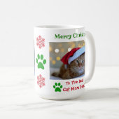 Mug Noël Meilleur Chat Maman Ever Pet Photo (Devant droit)