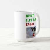 Mug Noël Meilleur Chat Papa Jamais Photo (Devant droit)