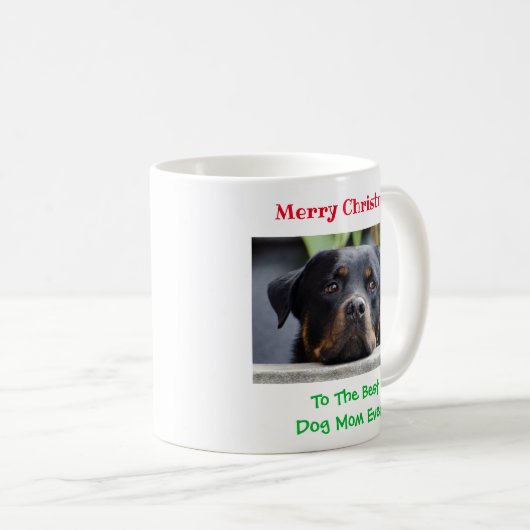 Mug Noël Meilleur chien Maman Jour animal de compagnie (Devant droit)