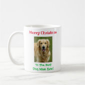 Mug Noël Meilleur chien Maman Jour animal de compagnie (Gauche)