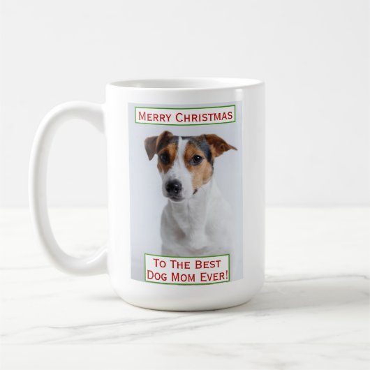 Mug Noël Meilleur chien Maman Jour animal de compagnie (Gauche)