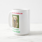 Mug Noël Meilleur chien Maman Jour animal de compagnie (Devant gauche)
