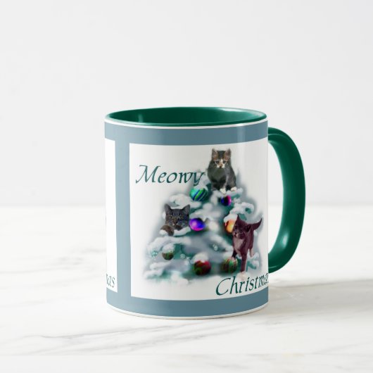 Mug Noël Meowy (Devant droit)