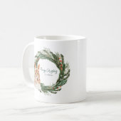 Mug Noël Meowy | Vacances Monogrammes (Devant gauche)