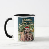 Mug Noël Met Nos Coeurs Ensemble Chien Chienne (Gauche)