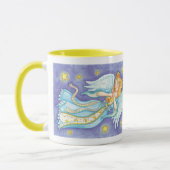 Mug Noël mignon, Angel Musicien Jouant Sa Corne (Gauche)