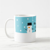 Mug Noël mignon de neige d'hiver de bonhomme de neige (Gauche)