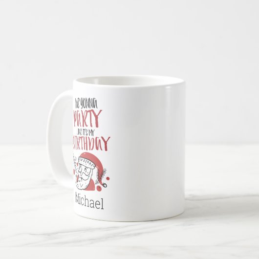 Mug Noël mignon dit Père Noël personnalisé (Devant gauche)