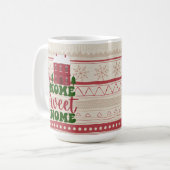 Mug Noël mignon gnomes rouge vert drôle jeu (Devant gauche)